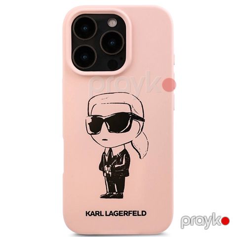 Karl Lagerfeld TPU Silicone Hard Case with ikonik Graffiti Logo For iPhone 16 Pro Max (KLOHCP16XPNYKGRTP) Pink — Bakı