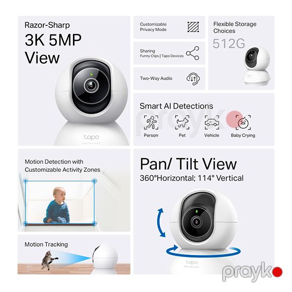 TP-Link Tapo C230 Security Camera Ağ — Mallar, Bakı (3)