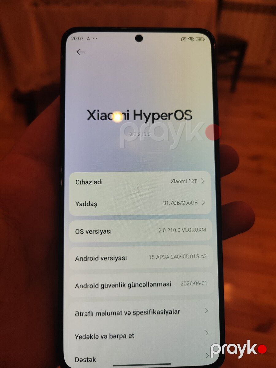 Xiaomi 12T Blue 256GB/8GB — Smartfonlar, Bakı (8)