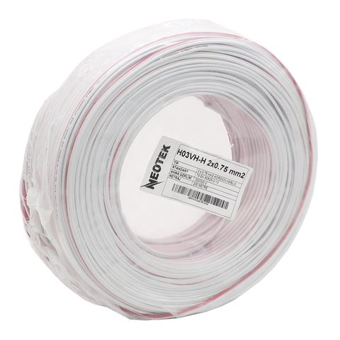 Neotek kabel lapşa H03VH-H qırmızı-ağ 2x0.75 m Q/100 — Bakı