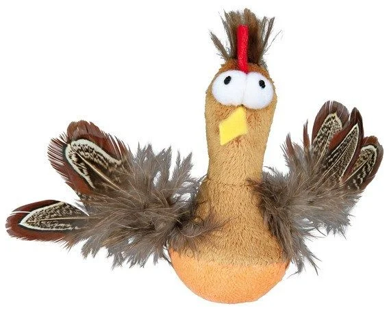Mikroçip və lələkləri olan Trixie toyuq pişik oyuncağı, 10 sm — Bakı