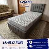 Yeni, Təknəfərlik çarpayı, Bazalı, Matras ilə, Siyirməsiz, Azərbaycan — Express Home — Beds