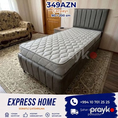 Yeni, Təknəfərlik çarpayı, Bazalı, Matras ilə, Siyirməsiz, Azərbaycan — Bakı