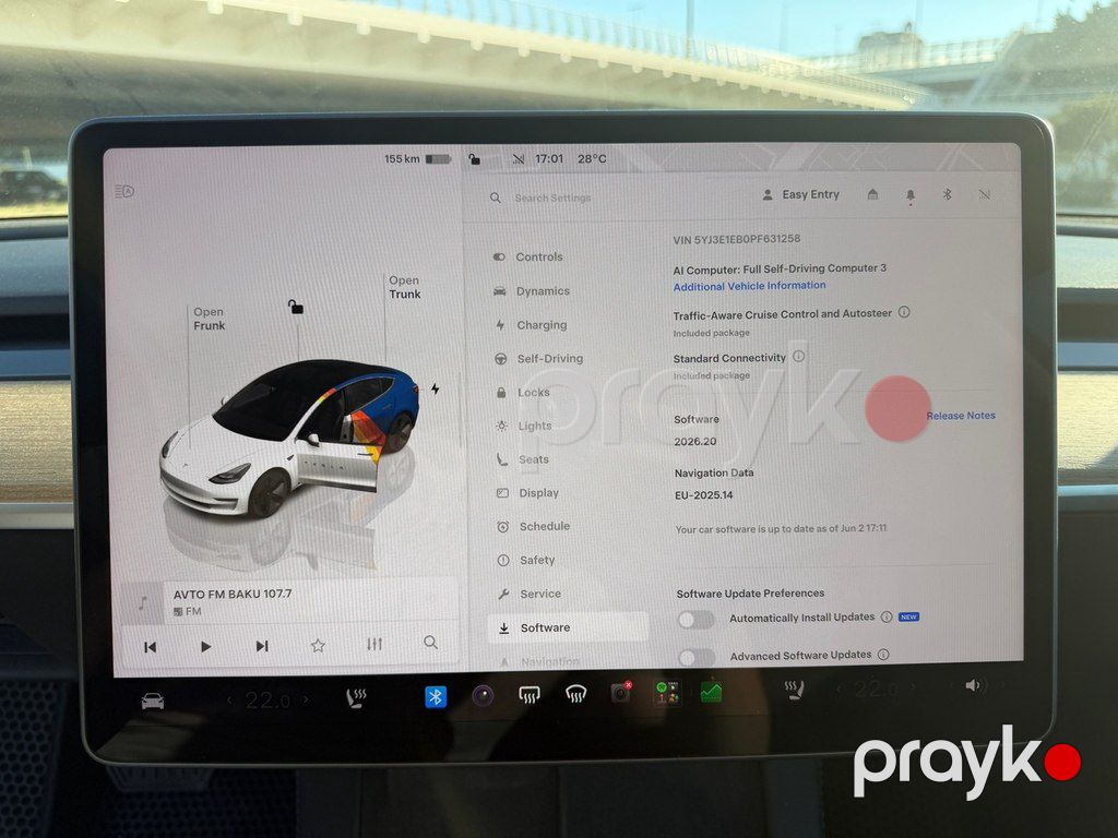 Tesla Model 3, 82 kWh, 2023 il, 43 000 km — Avtomobillər, Bakı (12)