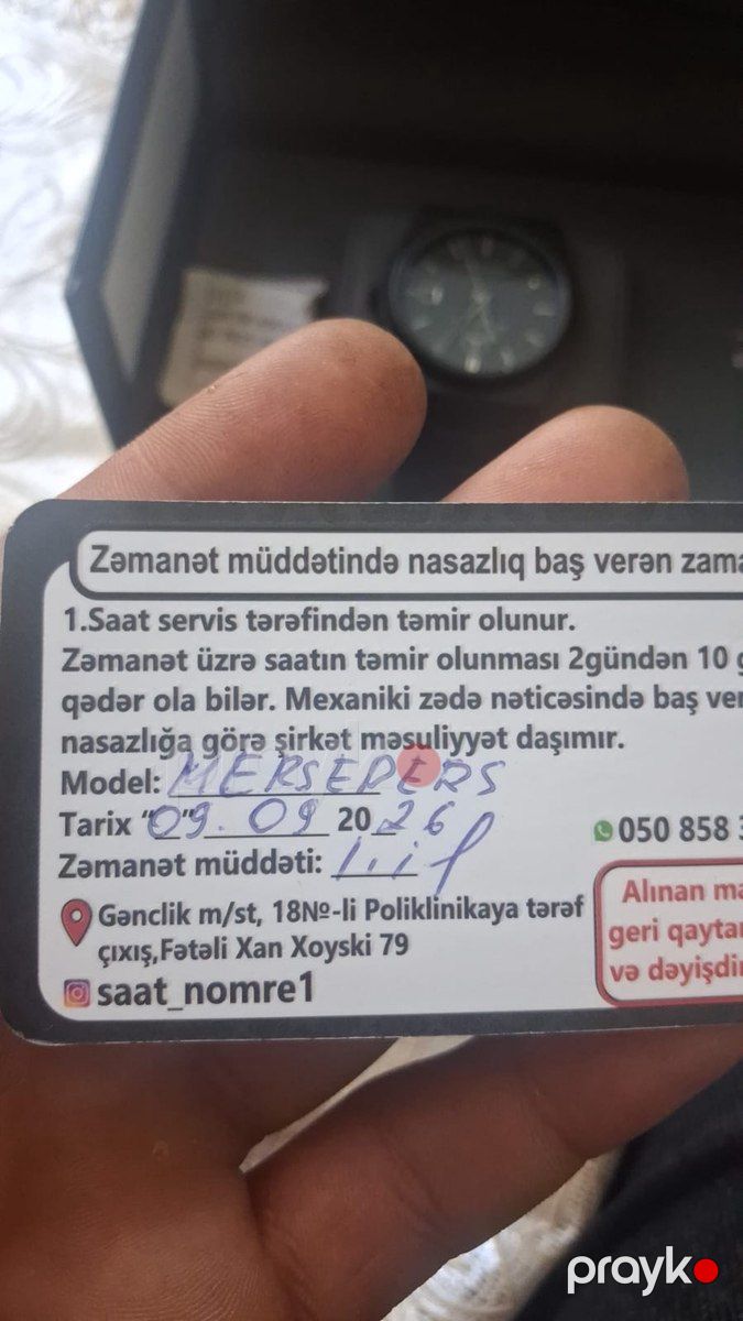 Mercedes qol saatı — Şəxsi əşyalar, Bakı (9)