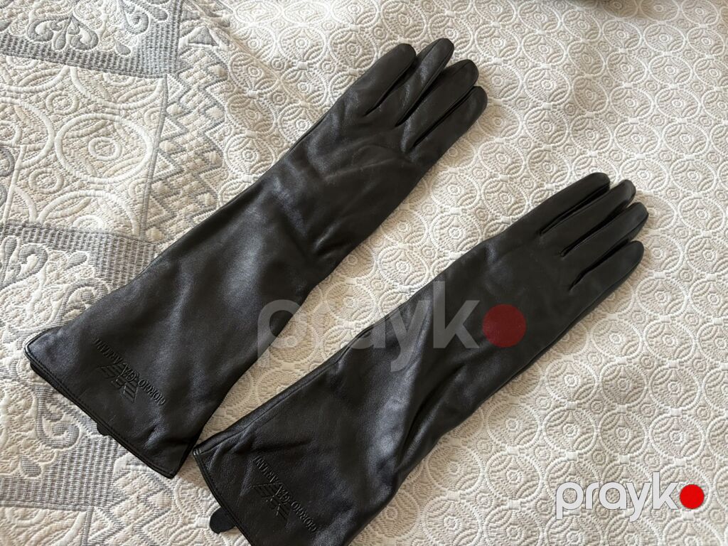 Qadınlar üçün uzun dəri əlcəklər - Rəng: qara - Material: yumşaq — Döyüş sənətləri, Bakı (2)