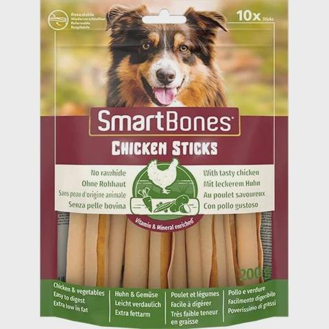 Smart Bones Chicken Sticks, toyuq çubuqları SmartBones, 10 ədəd — Heyvan malları
