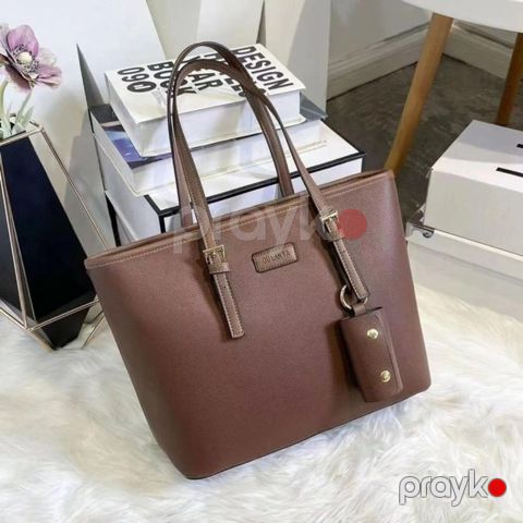Qadın çiyin çantası 044STORE_23110377, eko dəri, 36x27x12 sm, qəhvəyi — Bakı