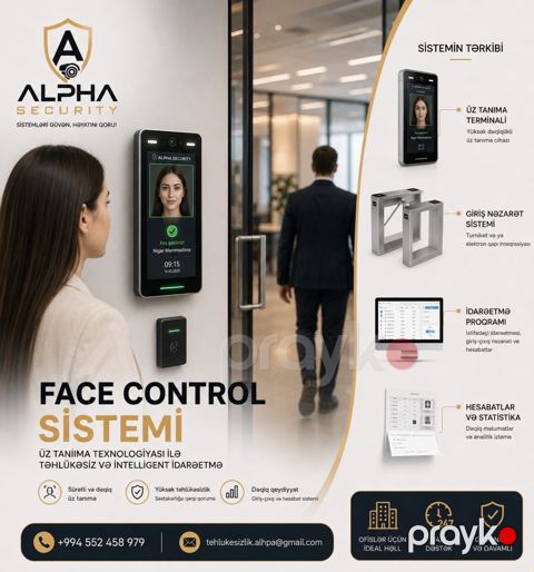 Üz tanıma keçid sistemi 055 245 89 79 — Bakı