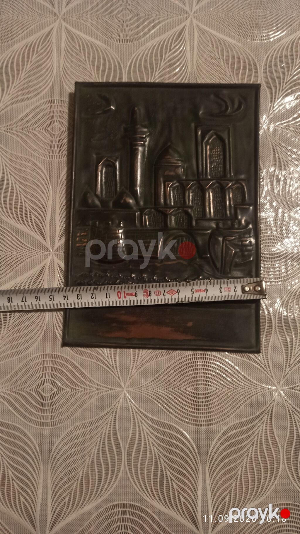 Məhsul: Kabartma dekorativ lövhə qədim Bakı Təsvir: - Material: Mis — Şəkillər, plakatlular və çərçivələr, Bakı (6)