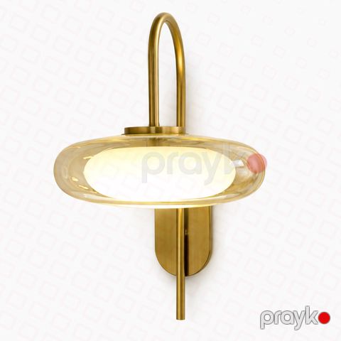 Divar lampası W134 qızılı 40X23 LED 4000K