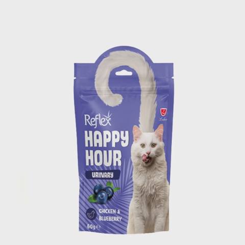 Reflex Happy Hour Urinary, pişiklər üçün mükafat yeməyi, toyuq və qaragilə ilə, 60 q — Баку