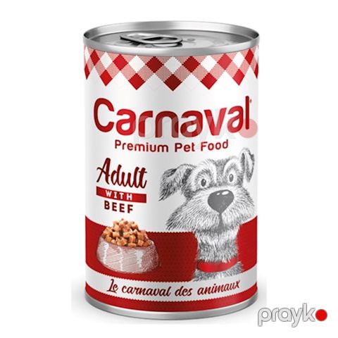 Konserv yem Carnaval Premium Adult Dog With Beef, yetkin itlər üçün, 400 q — Bakı