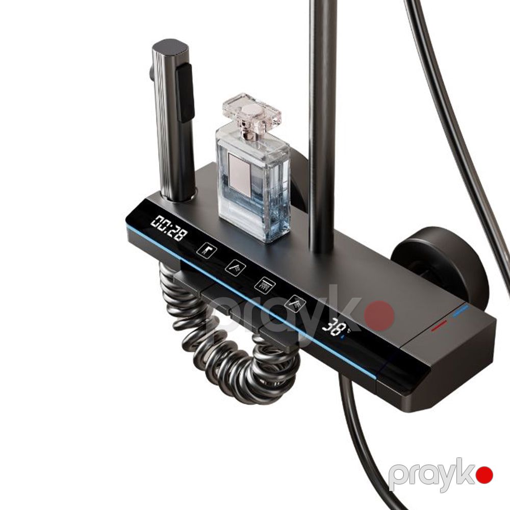 Smesitel üst və əl duş dəsti grand boz — Santexnika, Bakı (2)