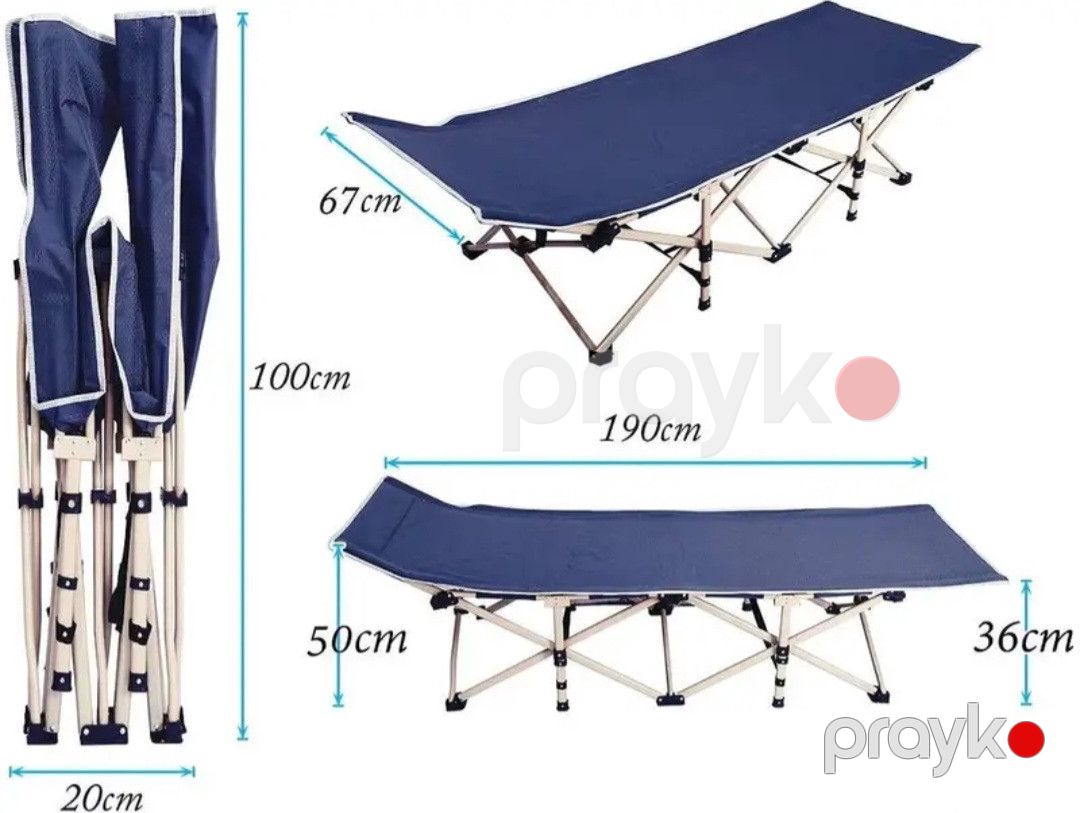 Qatlanan çarpayı W-006-3, kempinq üçün, 67x36x190 sm — Mallar, Bakı (3)