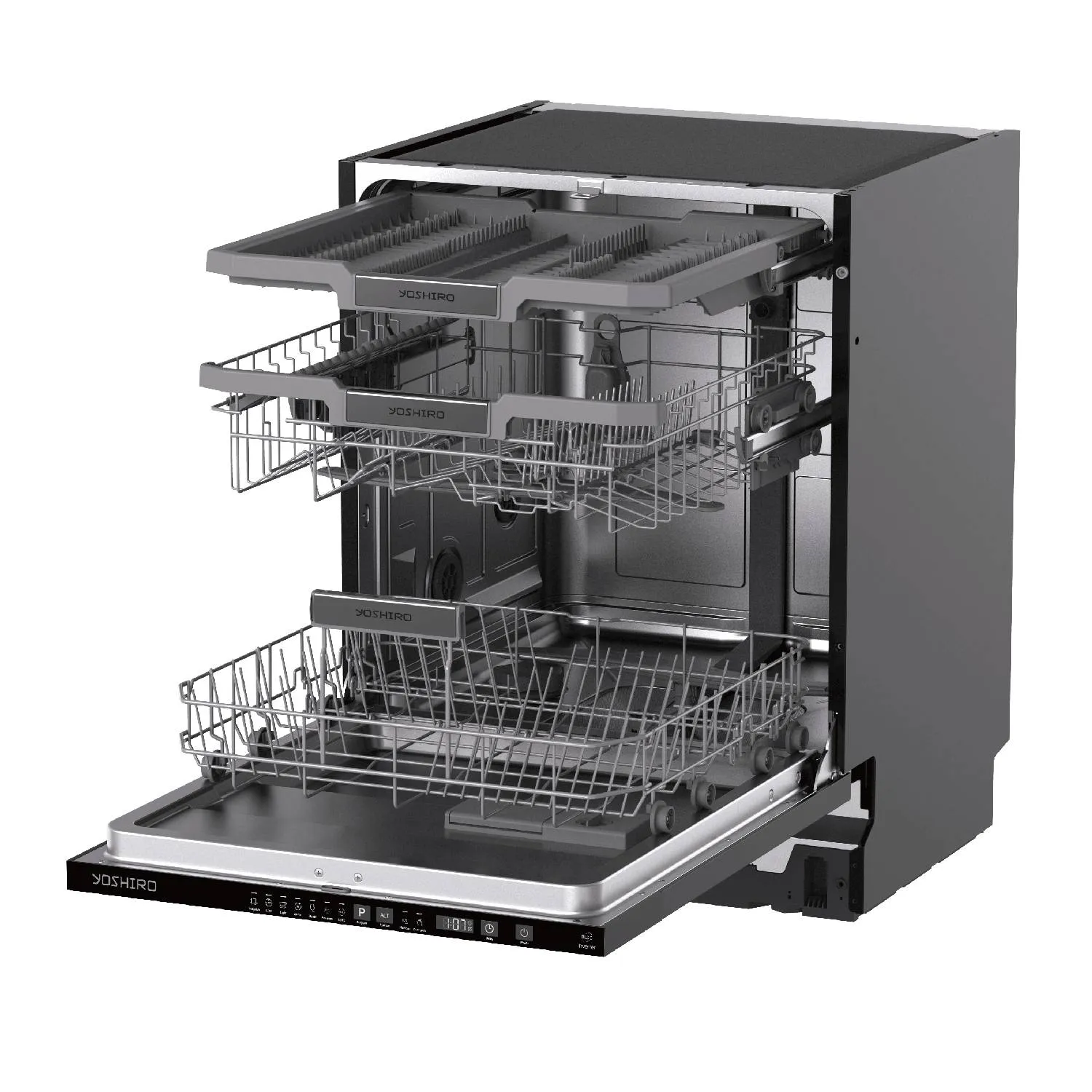 Quraşdırılan qabyuyan maşın Yoshiro YBD-M715G30B Black — Bakı