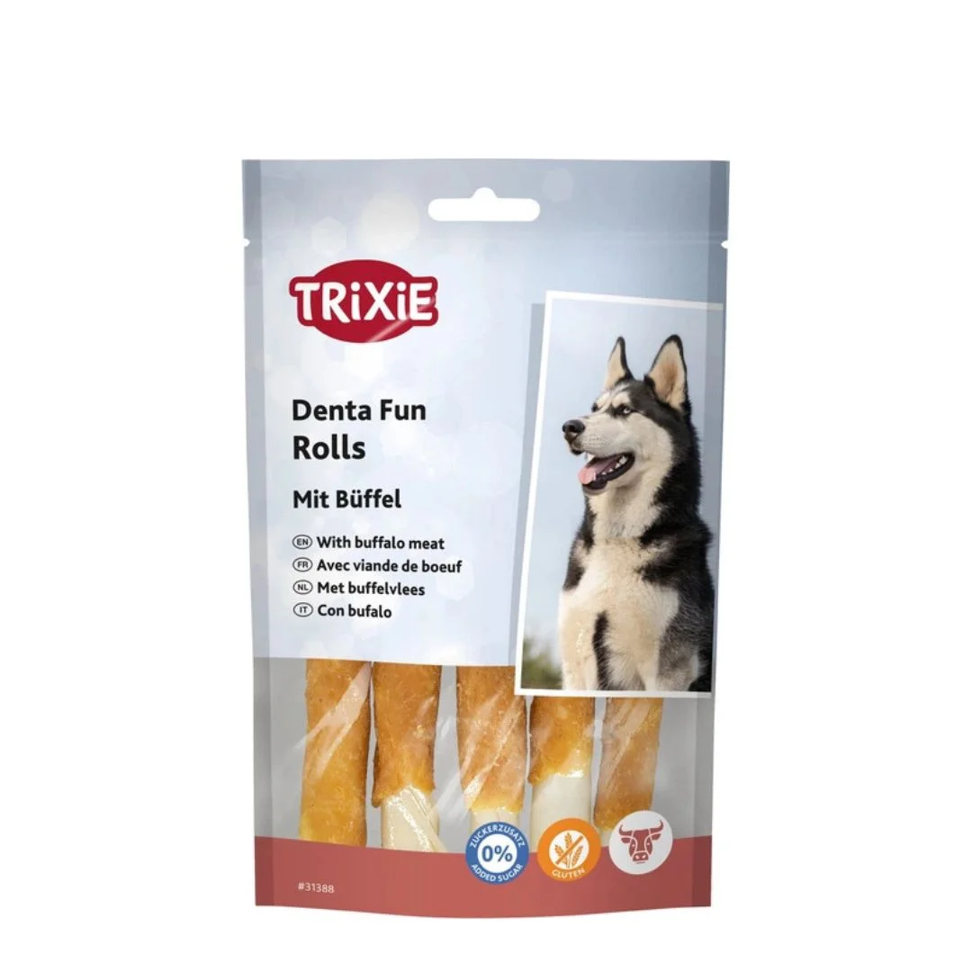 Trixie Denta Fun Çeynənən Ruletlər Buffalo İt Şirniyyatları ilə: Buffalo Ətli 5 Çeynənən Rulet, 70 q — Bakı