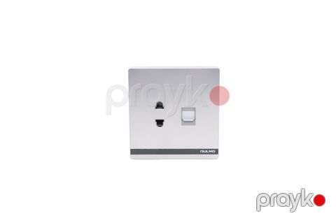 Aulmo karbon boz CAT6+1Lİ razetka — Bakı