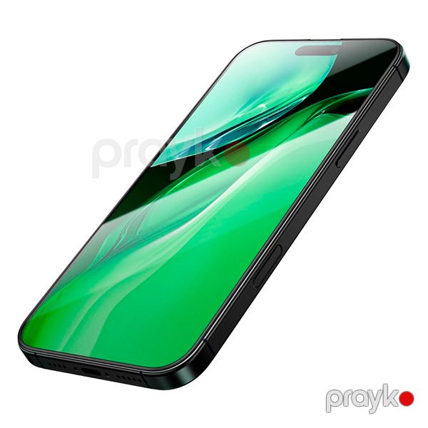 Green Lion 3D Silicone Plus High Definition Edge Glass for iPhone 16 Pro (GN3DSIL16PCL) Şəffaf — Mallar, Bakı (4)