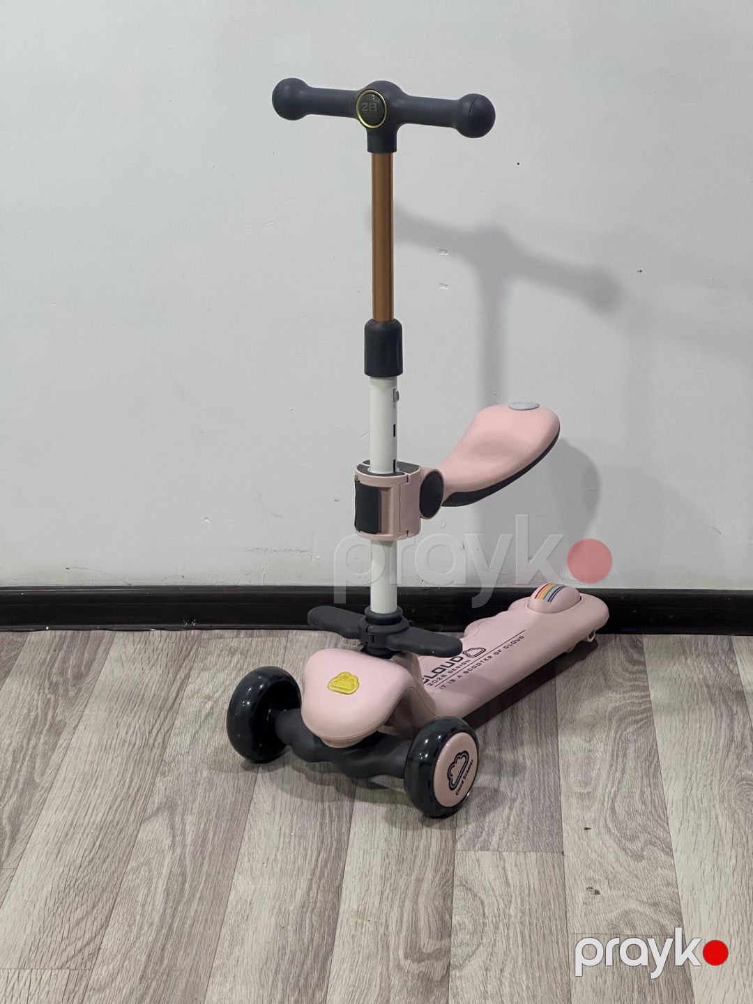 Uşaqlar üçün qatlanan skuter Vıpsco 3 təkər, LED işıqlı təkərlər, oturacaqlı, tənzimlənən hündürlük, 2+ yaş — Mallar, Bakı (2)