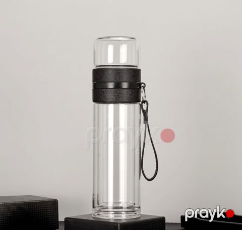 Dəmləmə üçün qab 16443975, şüşə, 500 ml, şəffaf/qara — Bakı