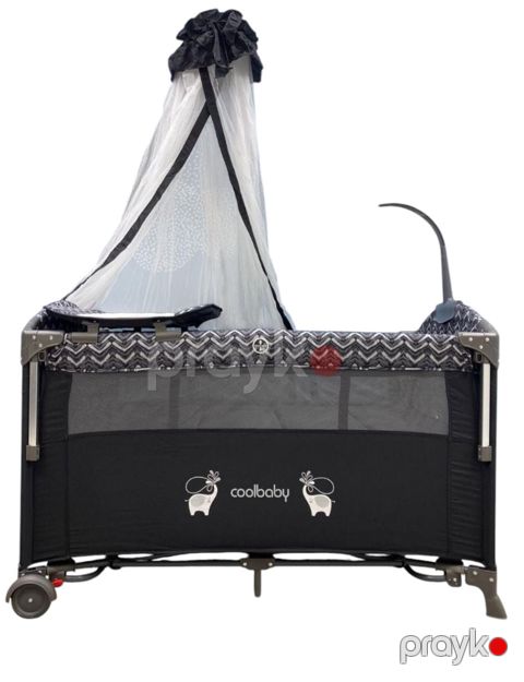 Uşaq çarpayısı Cool Baby KDD003, 60x120 sm, qara — Bakı