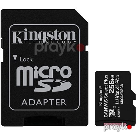 Kingston 256G micSD Select Pls 100R C10 Black — Bakı
