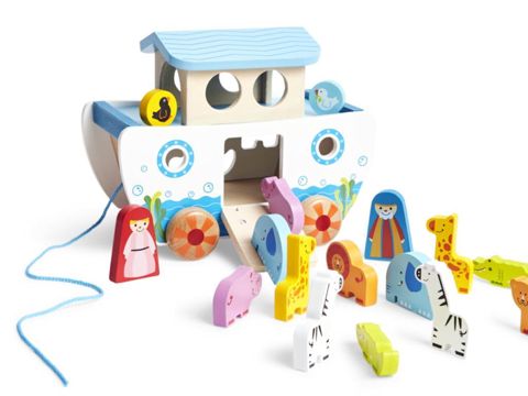 Sorter Hape Pull Along Noah's Ark, 17 əd, rəngarəng — Bakı
