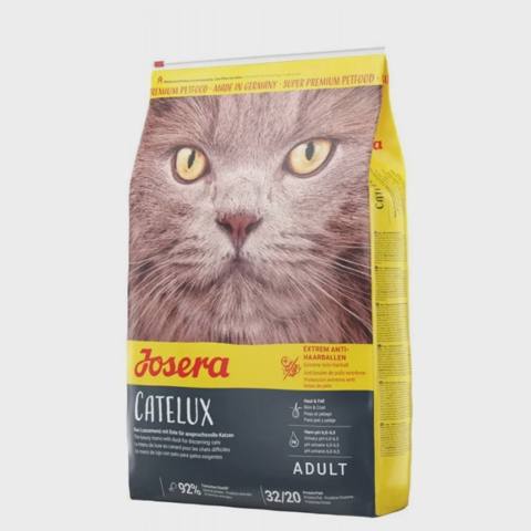 Josera Catelux, yetkin pişiklər üçün tüklərin çıxarılması effektli quru yem, ördək və kartof ilə (çəki ilə) — კატები