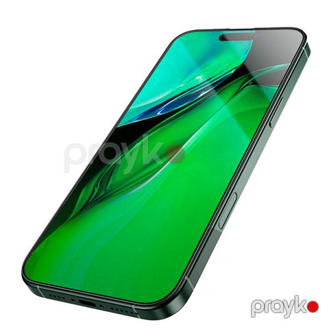 Green Lion 3D Silicone Plus High Definition Edge Glass for iPhone 16 Pro (GN3DSIL16PCL) Şəffaf — Bakı