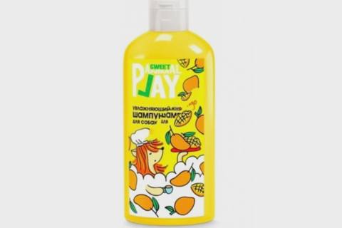 Animal Sweet Play, pişiklər və itlər üçün nəmləndirici şampun, tropik manqo, 300 ml — Pişiklər