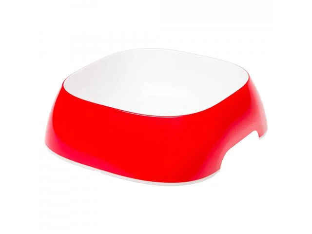 Ferplast Glam L Qırmızı plastik it qabı, 23.5 x 22.5 x 7 sm, 1.2 l — Bakı
