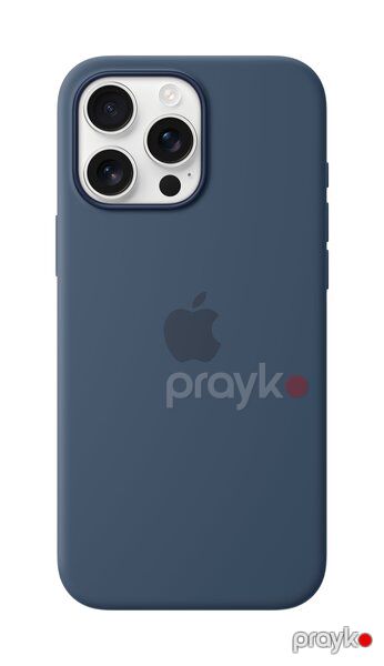 iPhone 16 Pro Max Silicone Case with MagSafe - Denim, Model A3316 Denim — Bakı