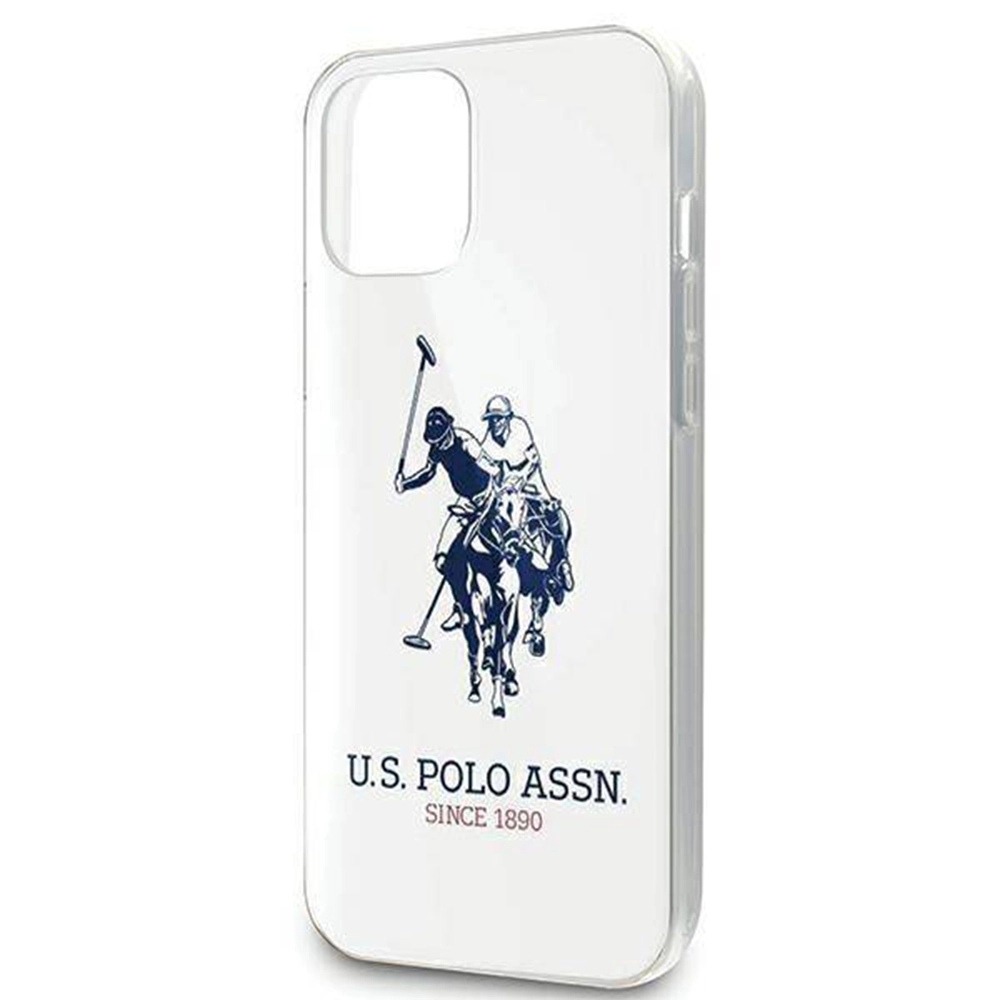 US Polo Case Apple iPhone 12 12 Pro Shiny Big Logo USHCP12MTPUHRWH White — Mallar, Bakı (2)