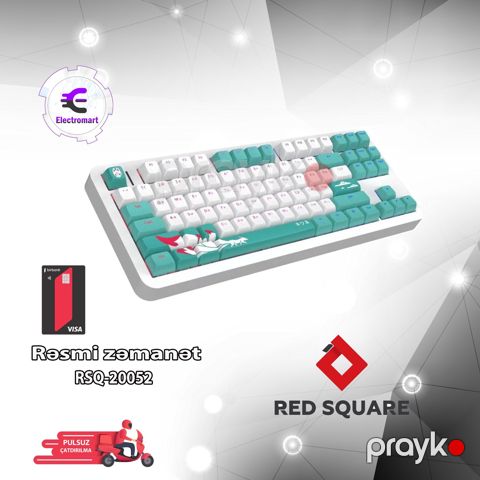 Klaviatura Red Square Alumix TKL Classic Kitsune g3ms Aquamarine RSQ-20052 — Bakı