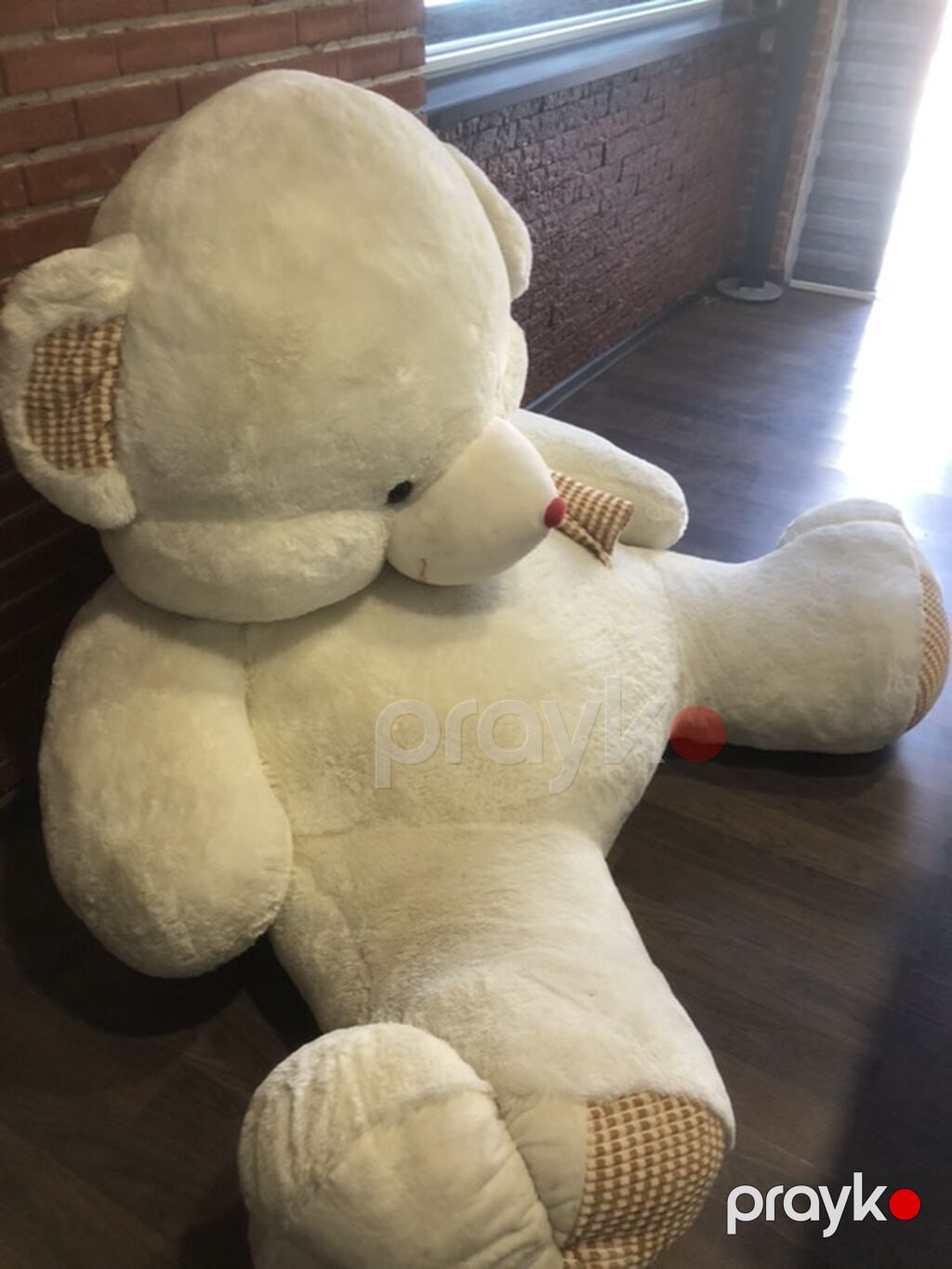 Nəhəng plyuş ayı oyuncağı - Rəng: krem-ağ - Material: yumşaq, sıx — Yumşaq oyuncaqlar, Gəncə (3)