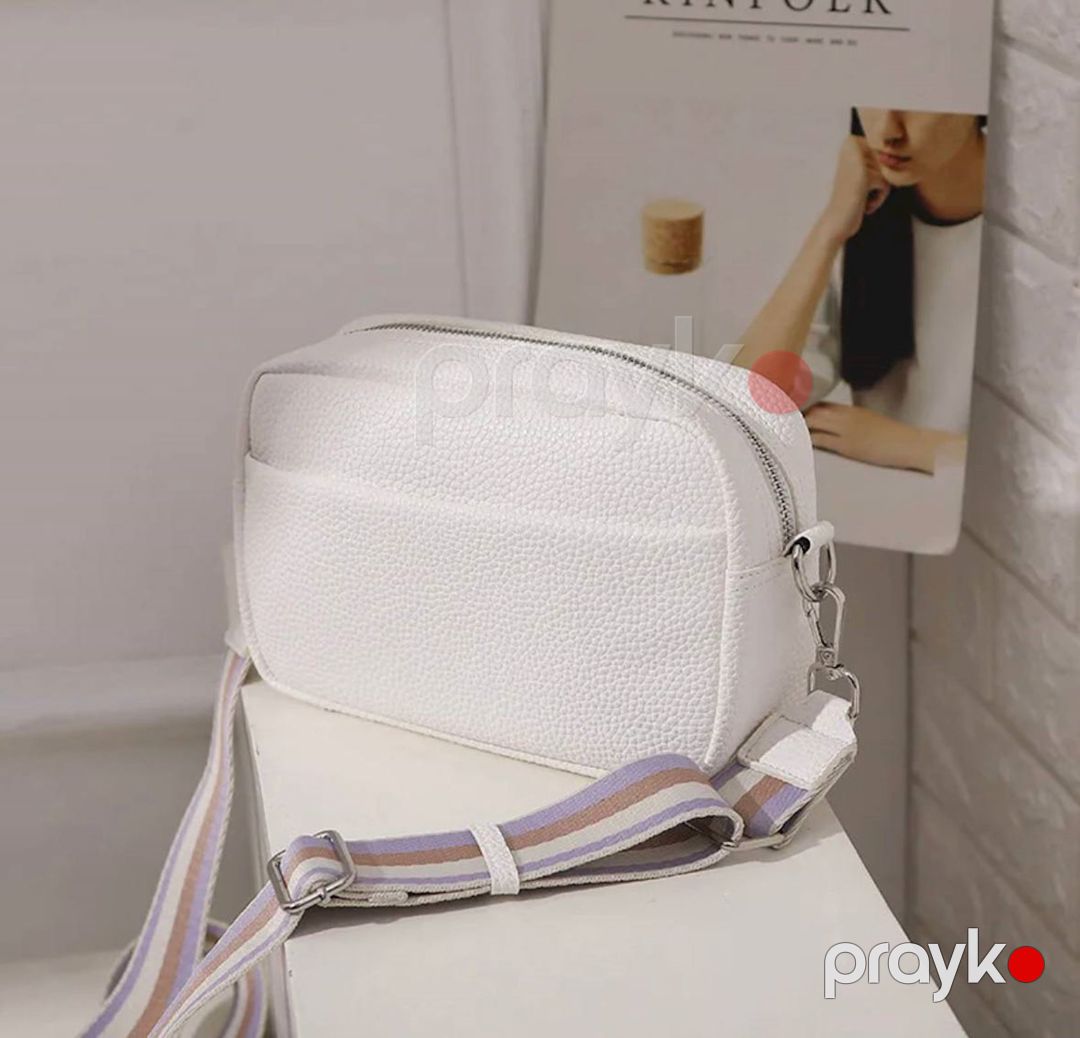Qadınlar üçün kross-bodi çanta FB1745, eko dəri, White — Mallar, Bakı (2)