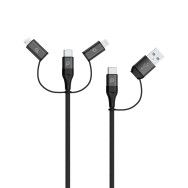 Powerology Type-C Aux Aluminium Braided Audio Cable Black — Mallar, Bakı (5)