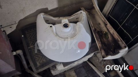 Divar tipli keramik əl-üz yuma lavabosu və alt sütunu - Material — Bakı