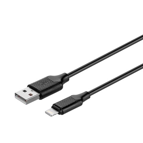 Kabel KITs USB 2.0 to Lightning cable/2A/ black/1m — Bakı