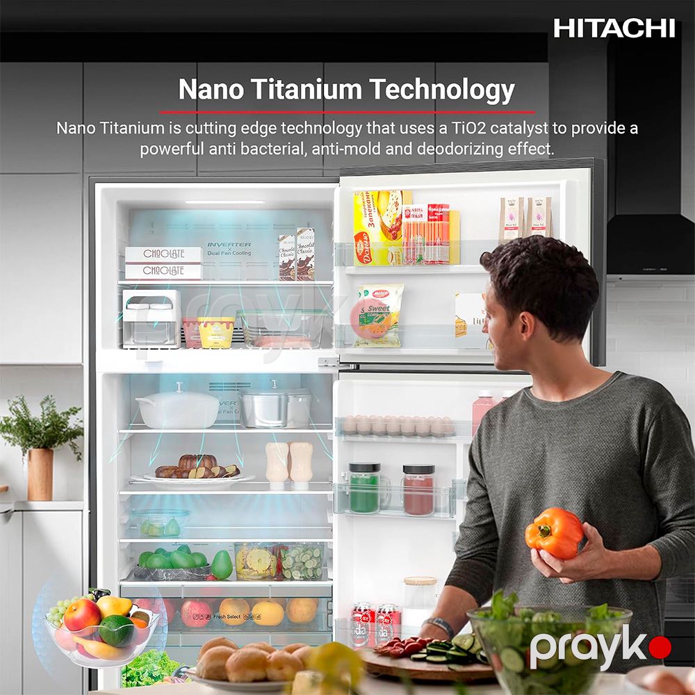 Soyuducu Hitachi RV760PUK7K4BBK Black — Soyuducular, Bakı (3)