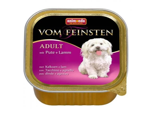 Vom Feinsten konservləşdirilmiş yemi, yetkin itlər üçün hinduşka və quzu əti ilə, 150 q