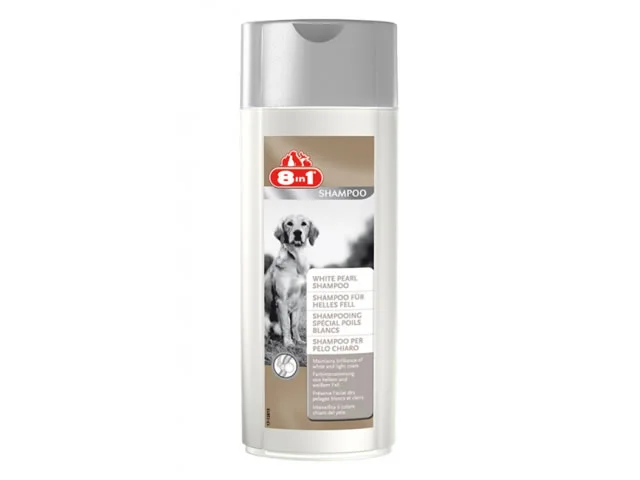 Açıq rəngli itlər üçün 8-in-1 Ağ Mirvari Şampunu, 250 ml — Zoo.az — Heyvan malları