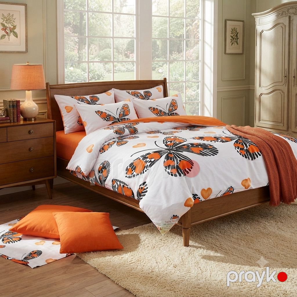 Yataq dəsti Gilan Textil 6555, ikinəfərlik, pambıq, yorğan üzü 200x220 sm, mələfə 200x220 sm, yastıq üzü 2 əd - 75x75 sm — Mallar, Bakı (2)