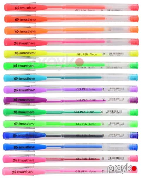 Qələm gel 0.7mm qarışıq rəng 411712 YES — Bakı