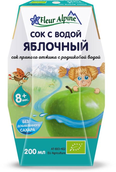 Şirə Fleur Alpine, alma, 8+ ay, 200 ml — Bakı