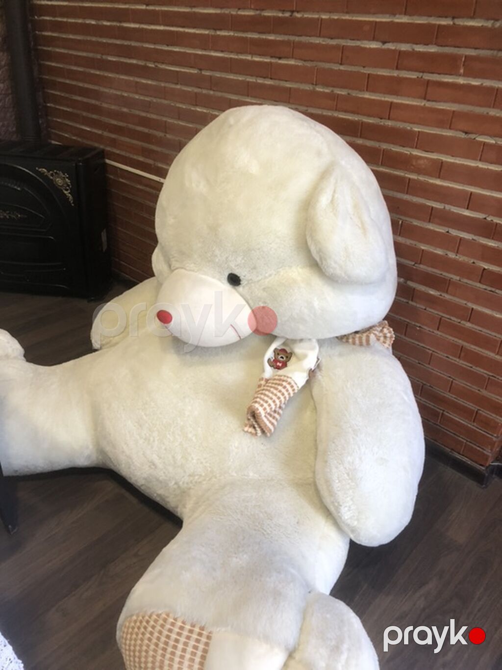Nəhəng plyuş ayı oyuncağı - Rəng: krem-ağ - Material: yumşaq, sıx — Yumşaq oyuncaqlar, Gəncə (2)
