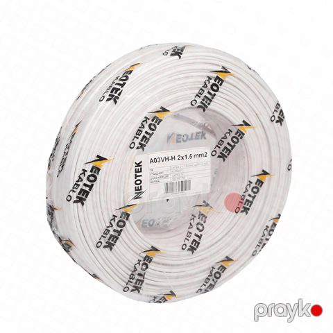Neotek kabel lapşa H05VH-H qırmızı-ağ 2x1.5M — Bakı