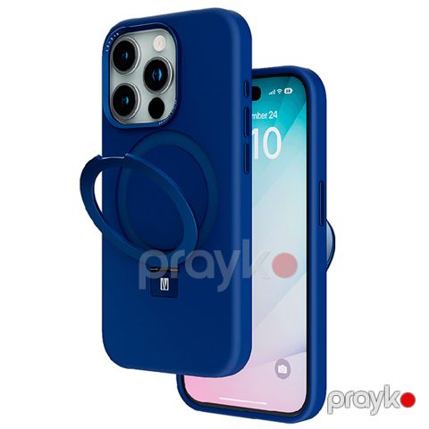 Levelo Iris Pro Liquide Silicone Case for iPhone 15 Pro Max Blue — Bakı