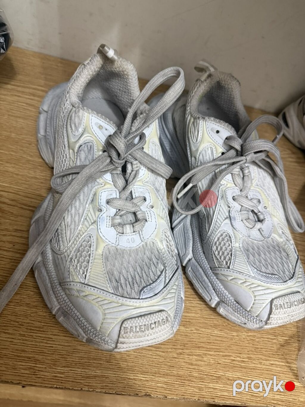 Balenciaga Track tipli idman ayaqqabıları - Rəng: açıq boz/ağ — Krossovkalar, Bakı (3)